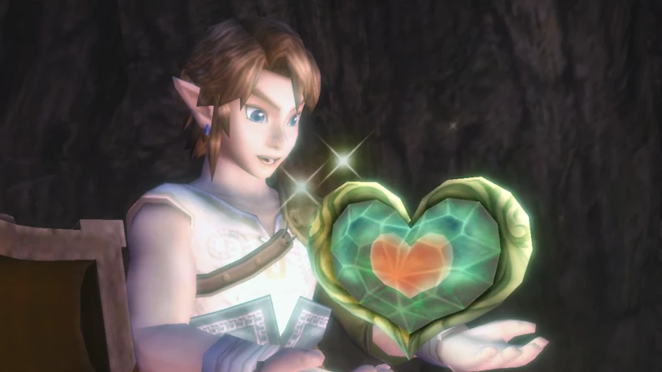 Official Dusklight gameplay screenshot near a heart piece